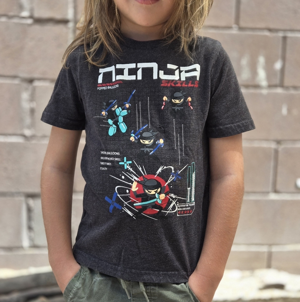 Ninja Short Sleeved T-shirt, Size 4, Boys
